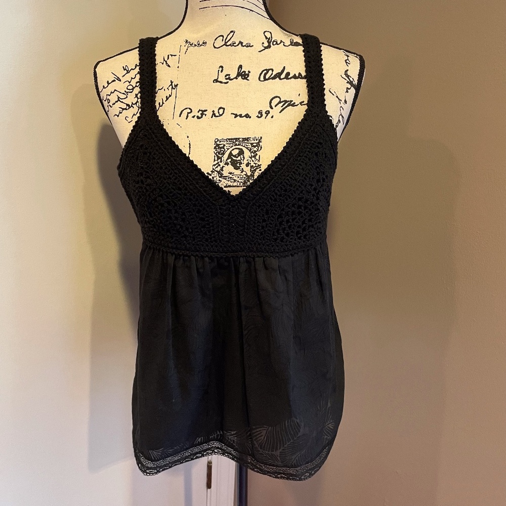 Cynthia Steffe crocheted lace camisole top